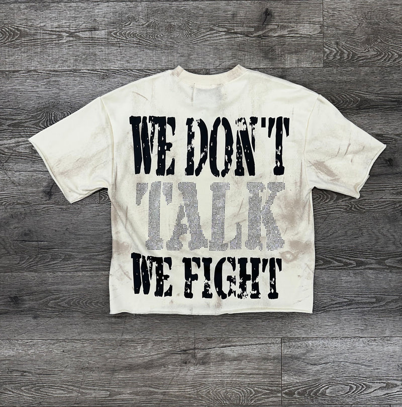 Men's Fight Club Group Photo Studded Cropped Tee — alternate view