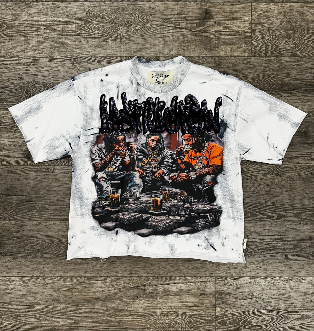 Destruction Cropped Tee - White
