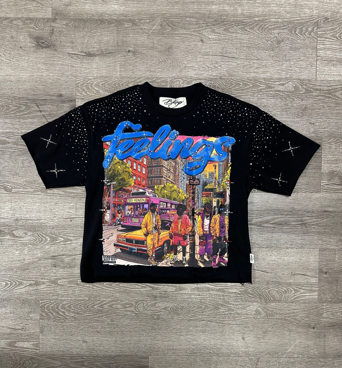 Feelings Cropped Tee - Black