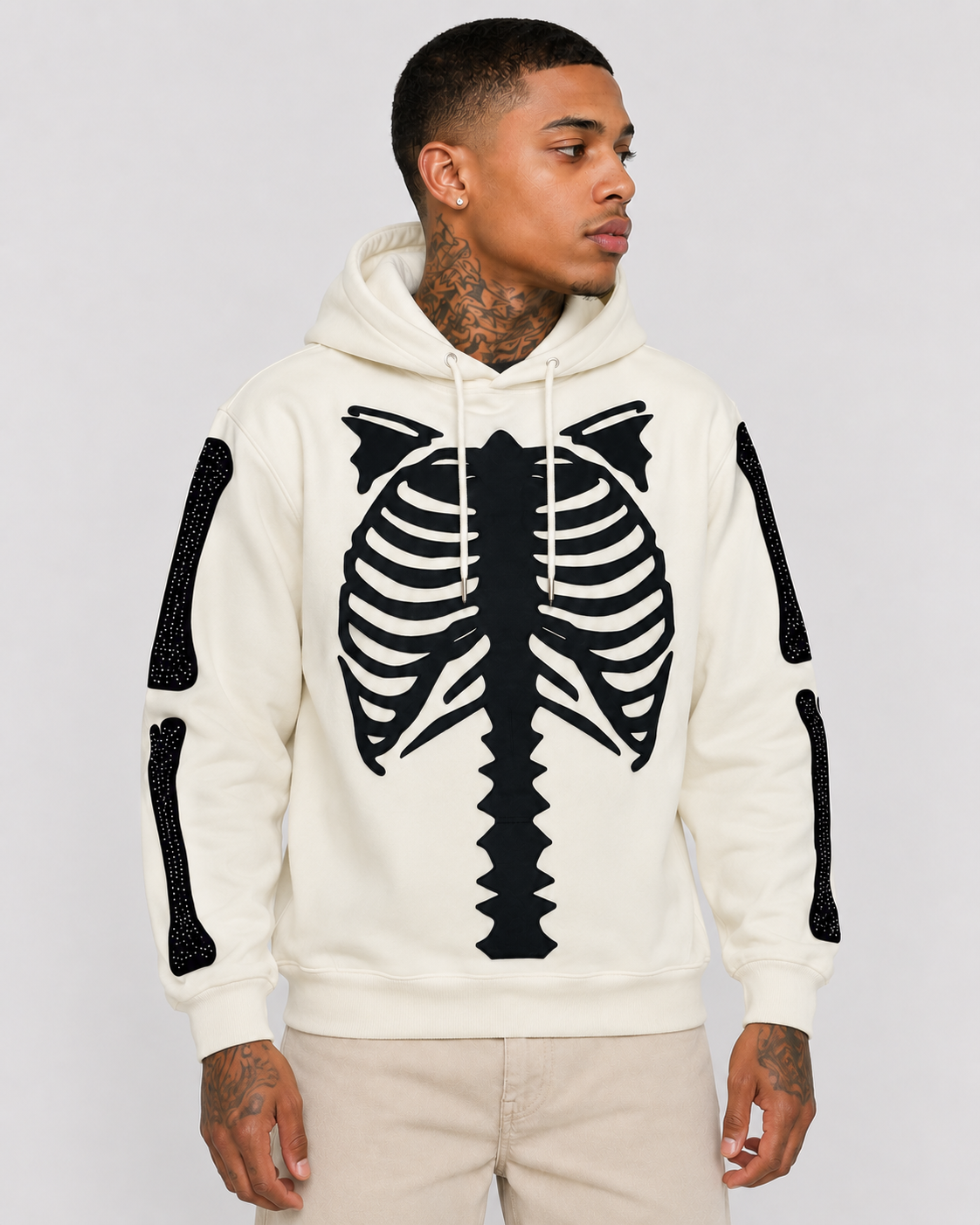 Ribcage Puff Print Fleece Hoodie