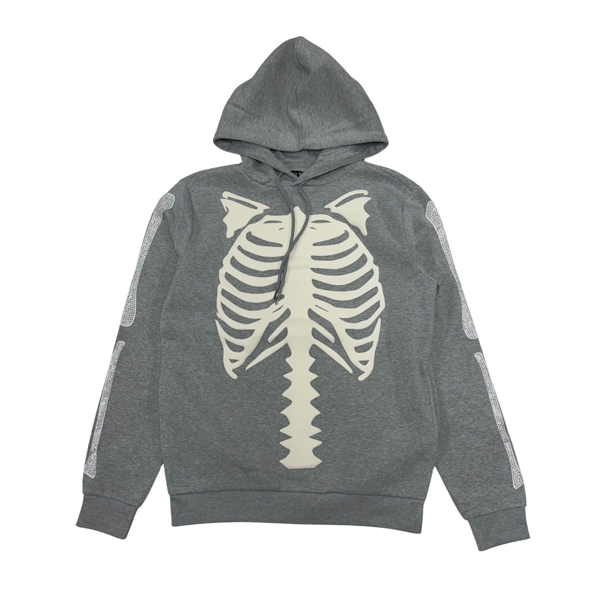 Ribcage Puff Print Fleece Hoodie - Heather Grey