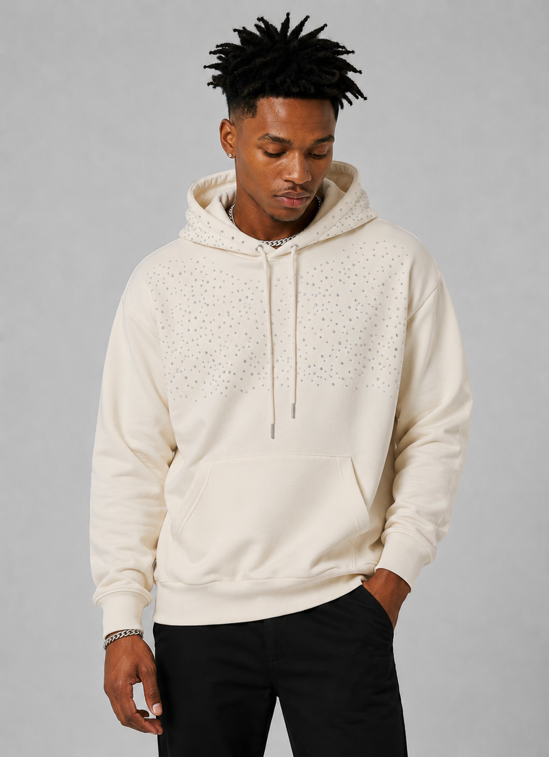 RHINESTONE FLEECE HOODY — alternate view