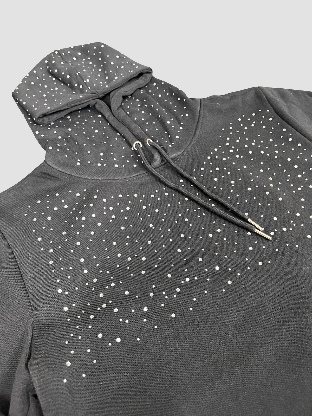 Men's Rhinestone Embellished Fleece Hoodie