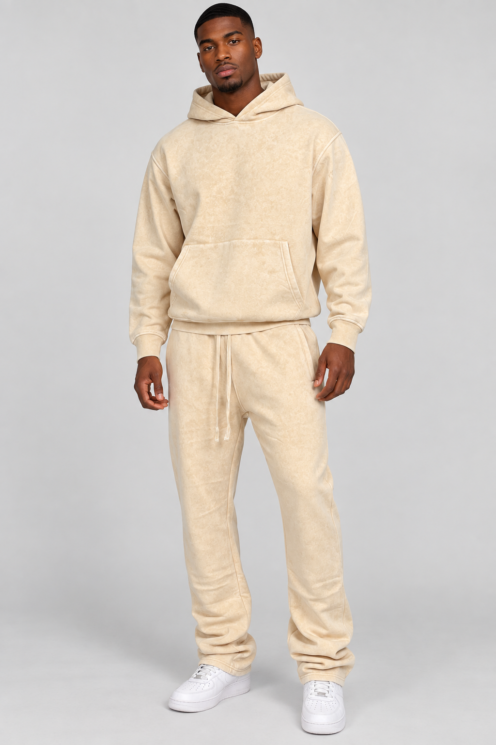 Acid Wash Stack Fleece Pants