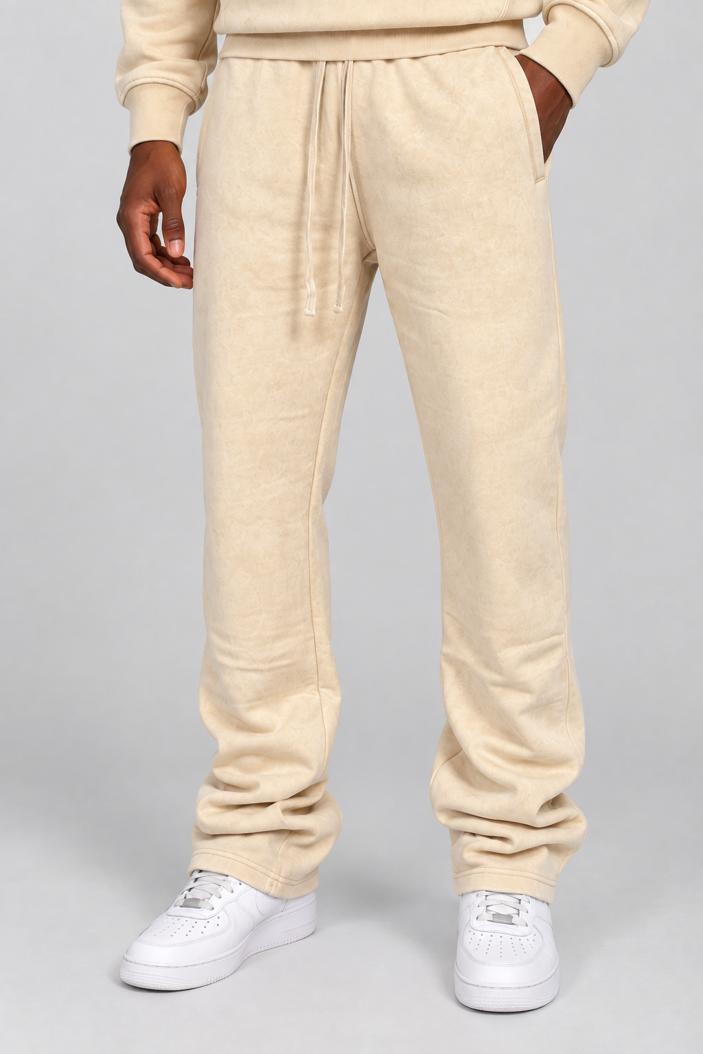 Acid Wash Stack Fleece Pants