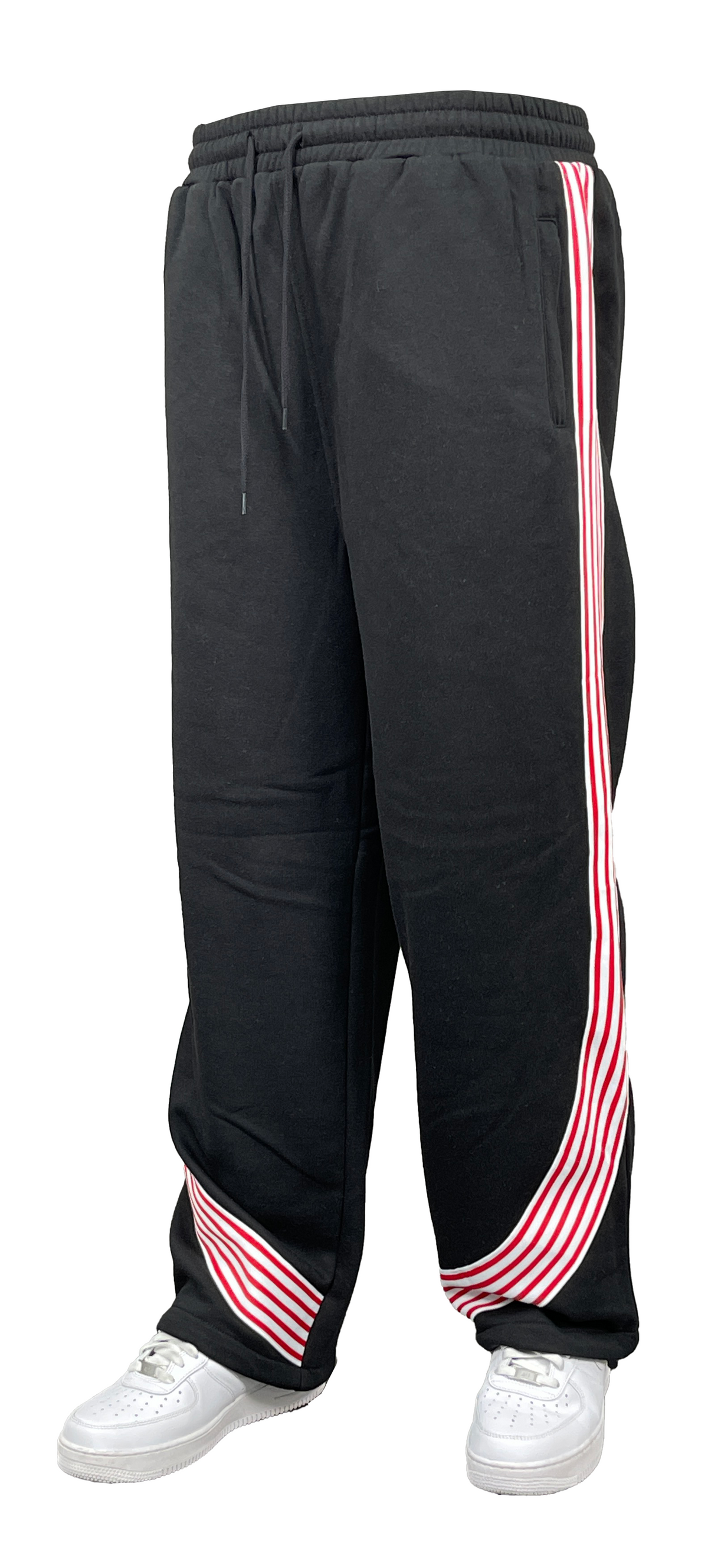 Stripe Baggy Fleece Pants