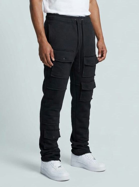 Men's Cargo Stacked Fleece Sweatpants — alternate view