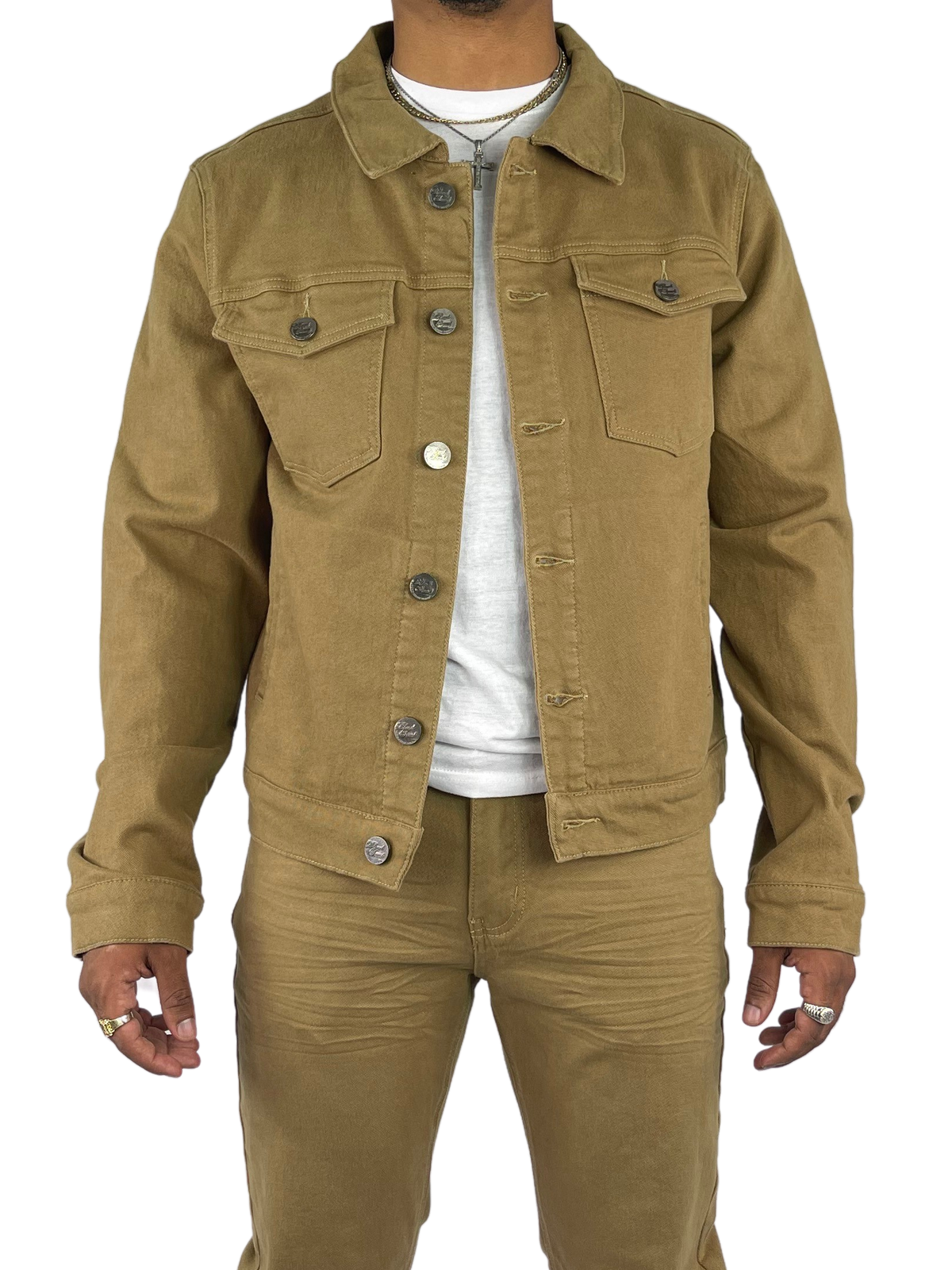 B&T Stretch Twill Jacket - B. Khaki