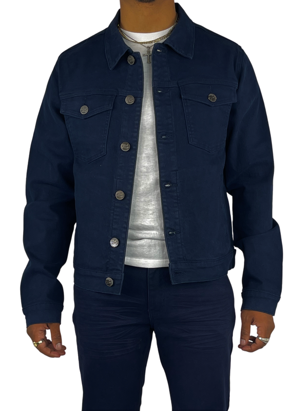 B&T Stretch Twill Jacket - Navy