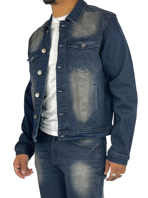 Acid Wash Denim Jacket - Vintage