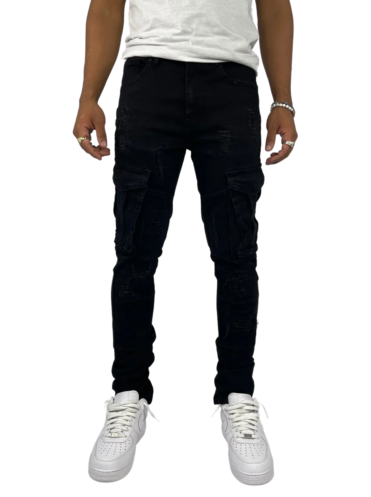 Skinny Cargo Jean - Black