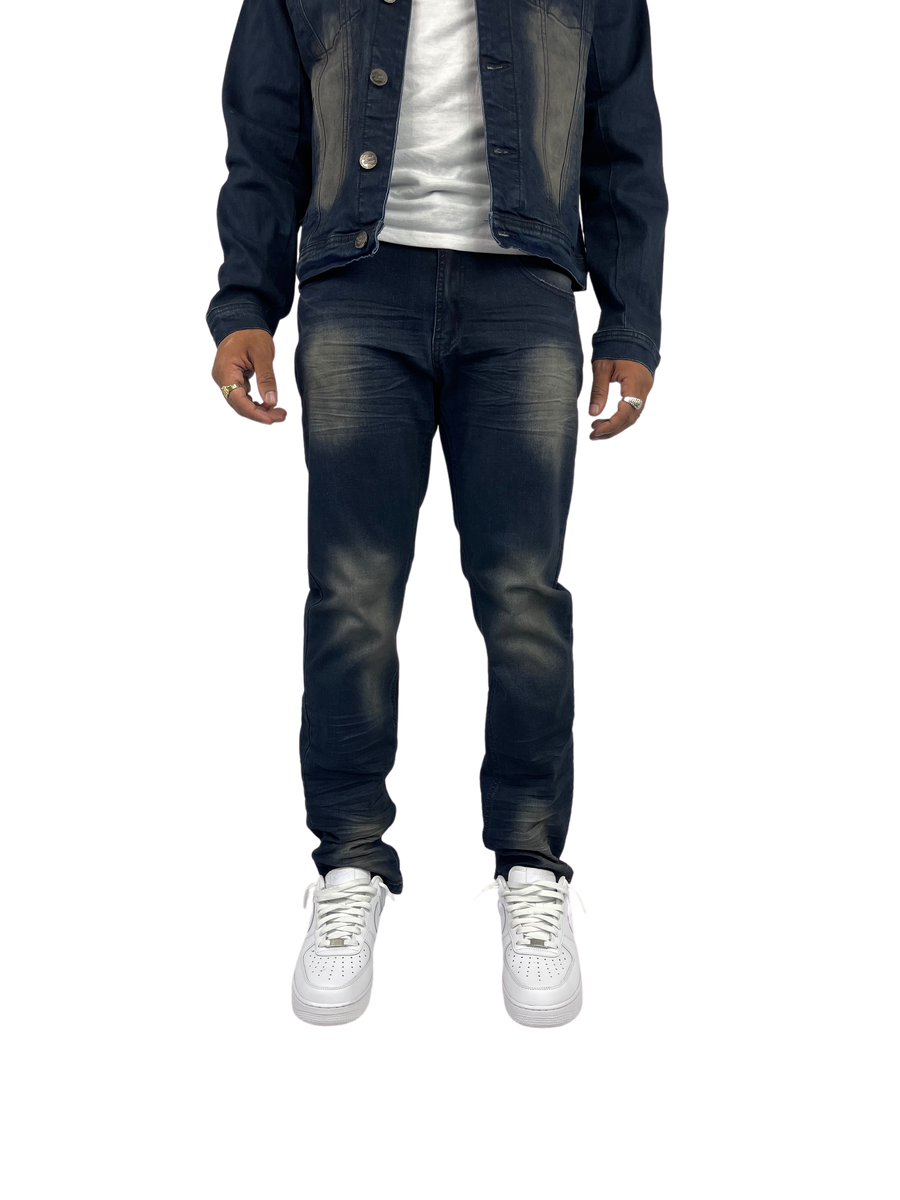 Acid Wash Slim Fit Jean - Vintage