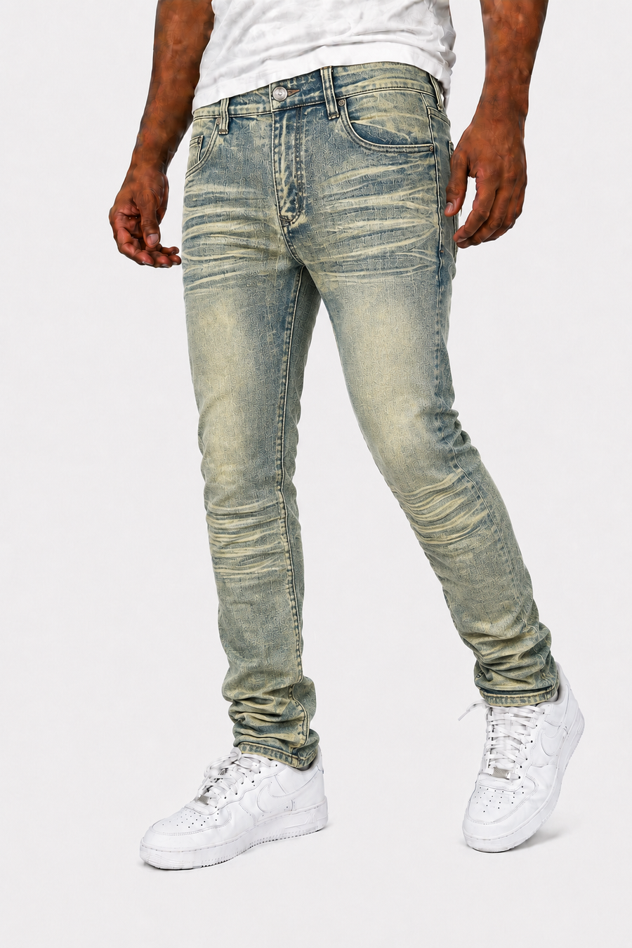 Men's Washed Slim Fit Jeans