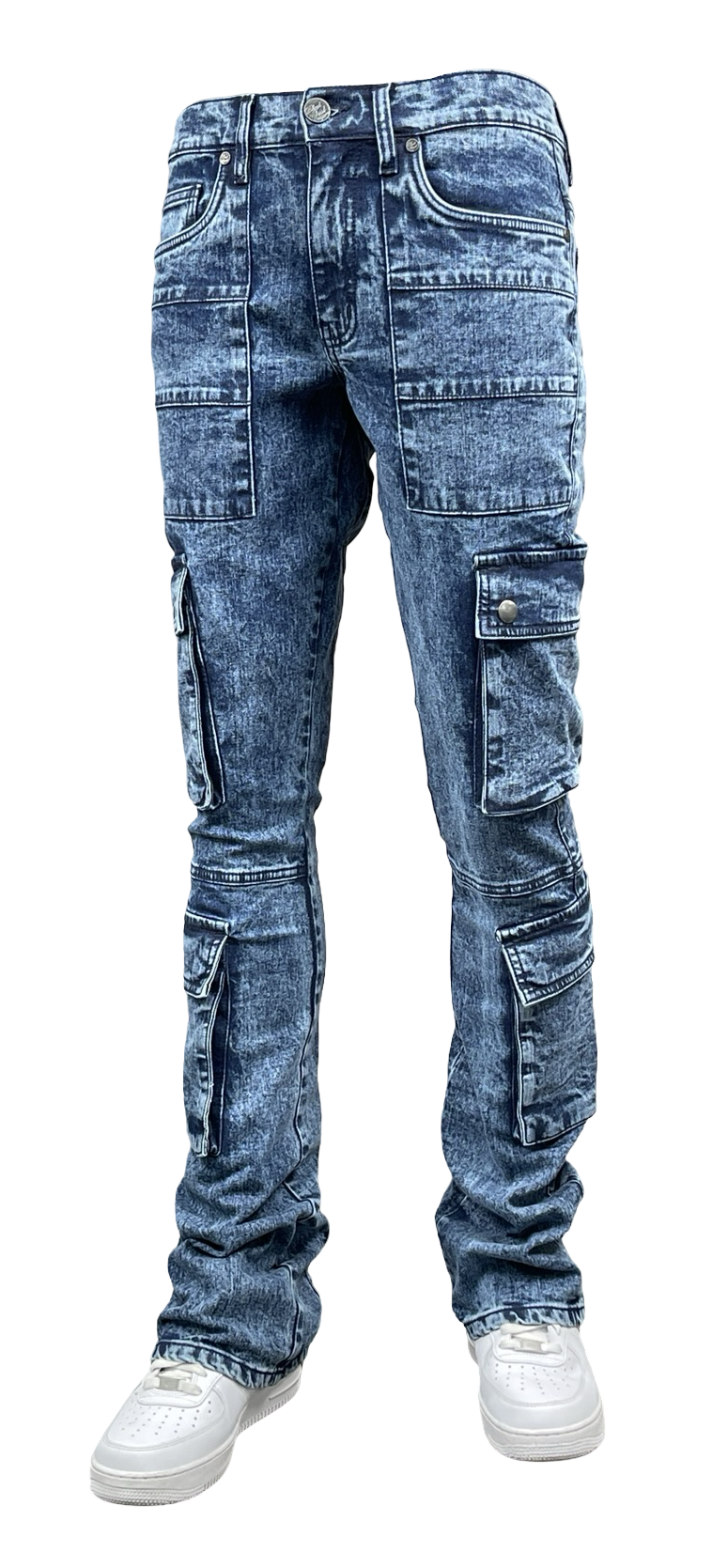Cargo Stack Pants - Dark Wash