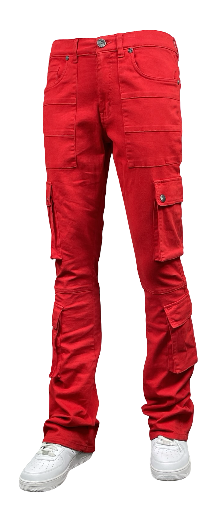 Cargo Stack Pants - Red