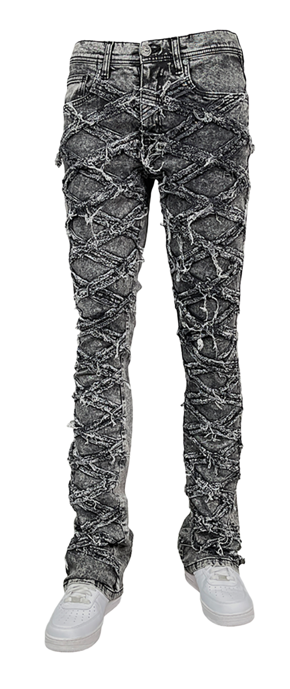 Cross Stack Jeans - Black Wash