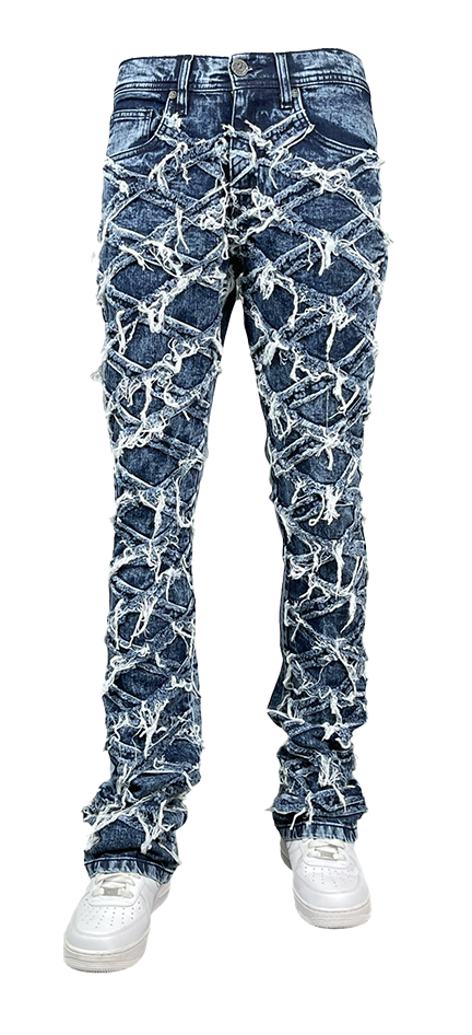 Cross Stack Jeans - Dark Wash