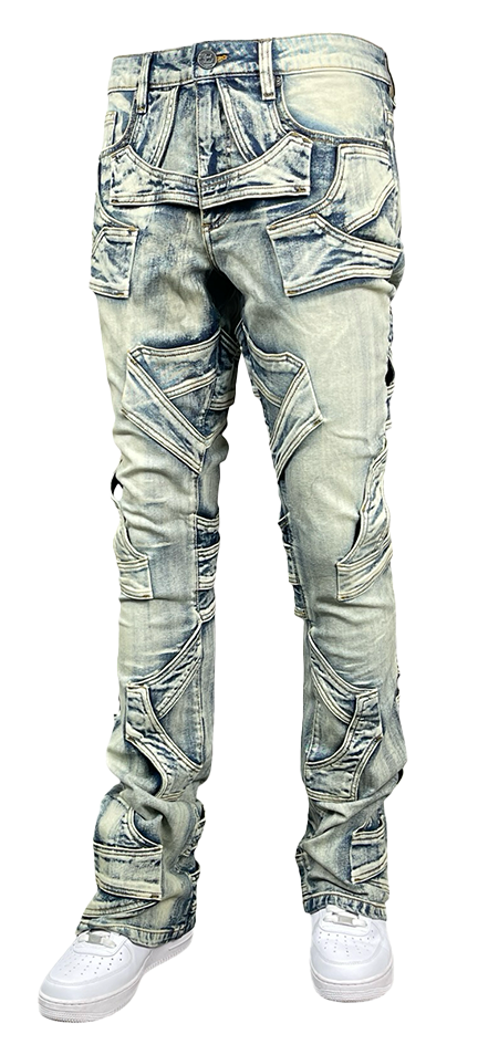 Looped Stack Jeans, enlarged view