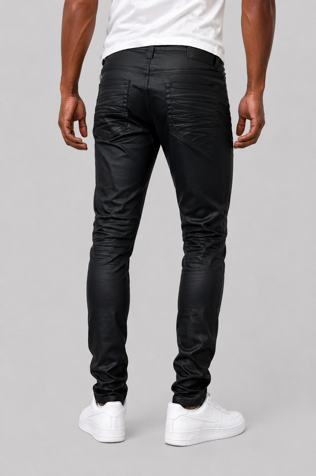 Wax Coated Skinny Pants