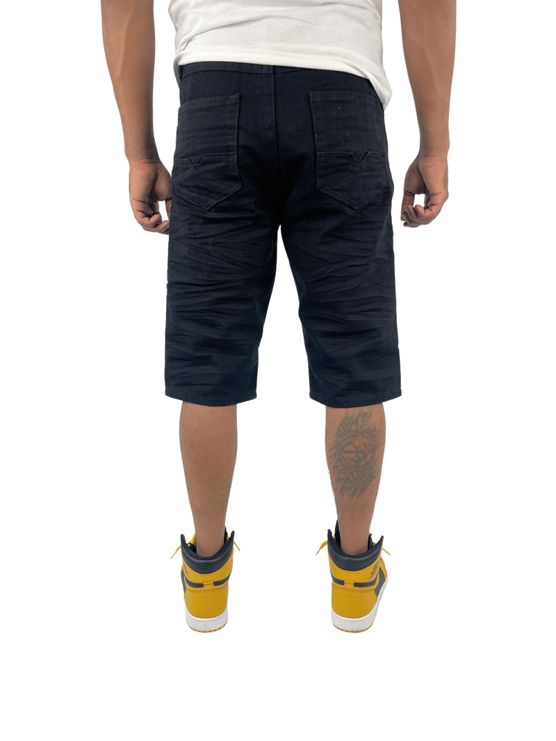 Men's Distressed Solid Twill Shorts — alternate view
