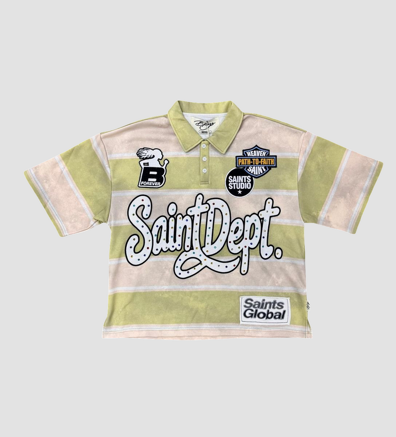 Men's Saint Dept Stripe Patch Polo Shirt — alternate view