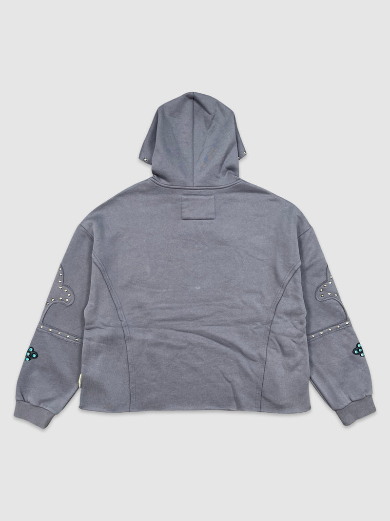 Skull King Stone Crop Hoodie — alternate view