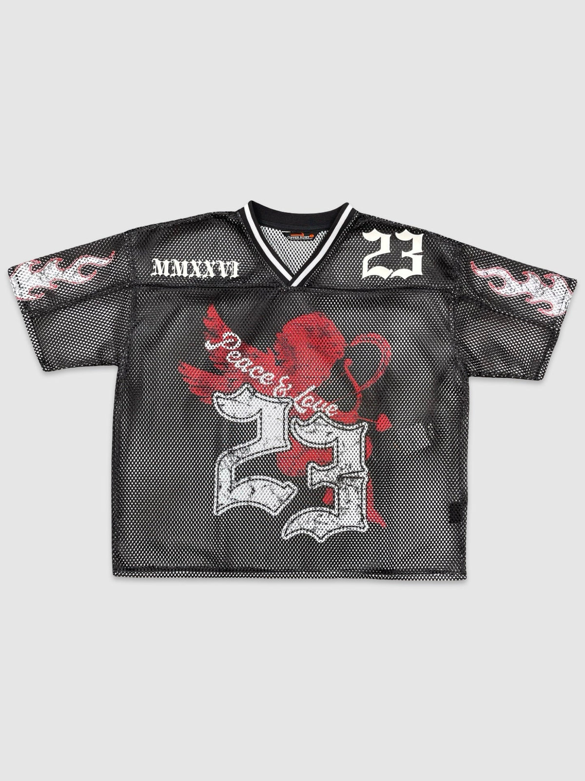 Angel Digital Print Mesh Crop Top