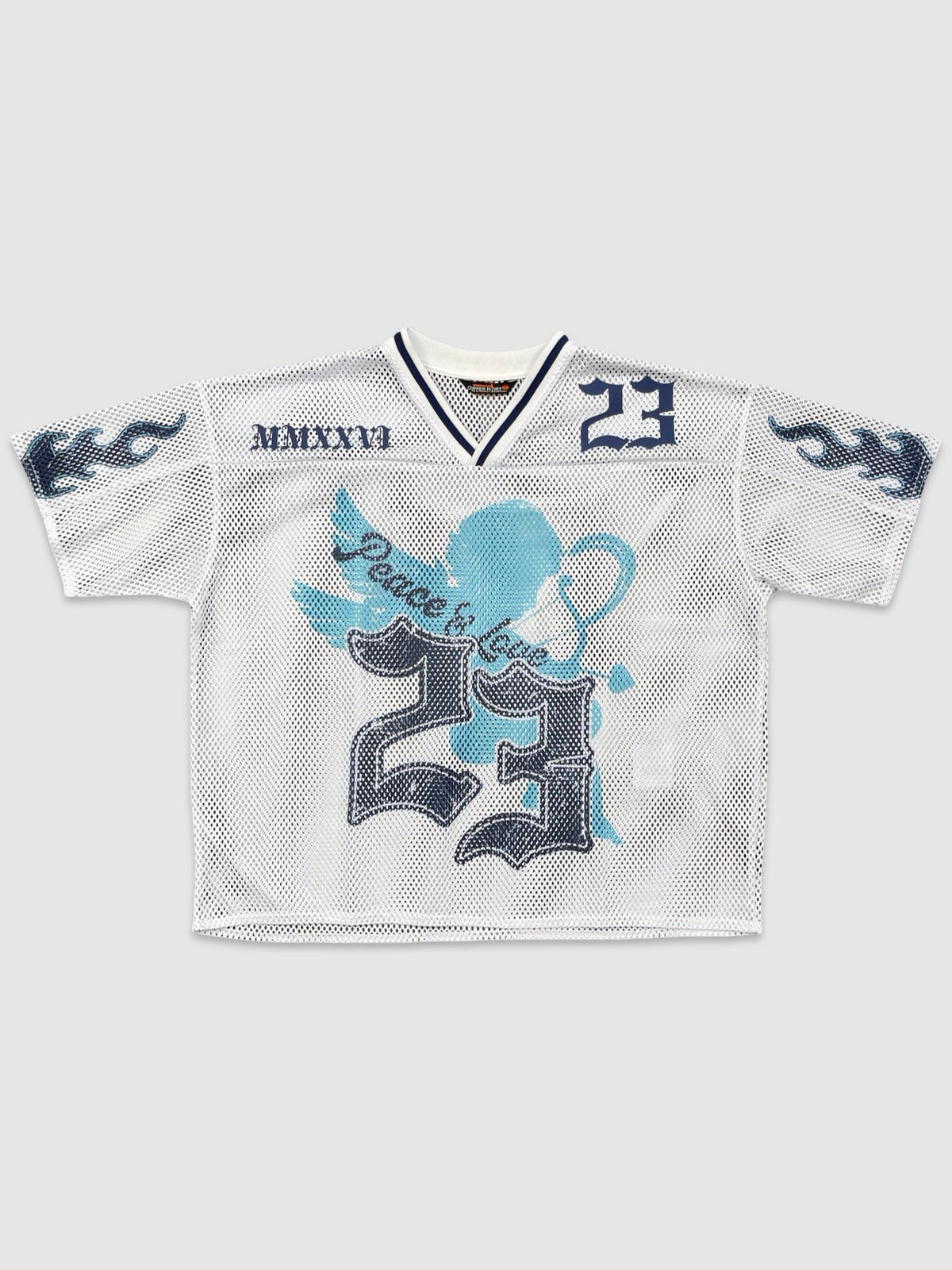 Angel Digital Print Mesh Crop Top