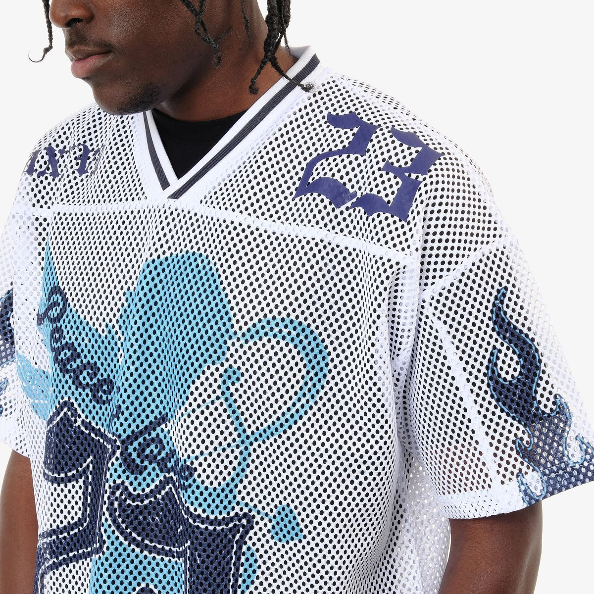Angel Digital Print Mesh Crop Top