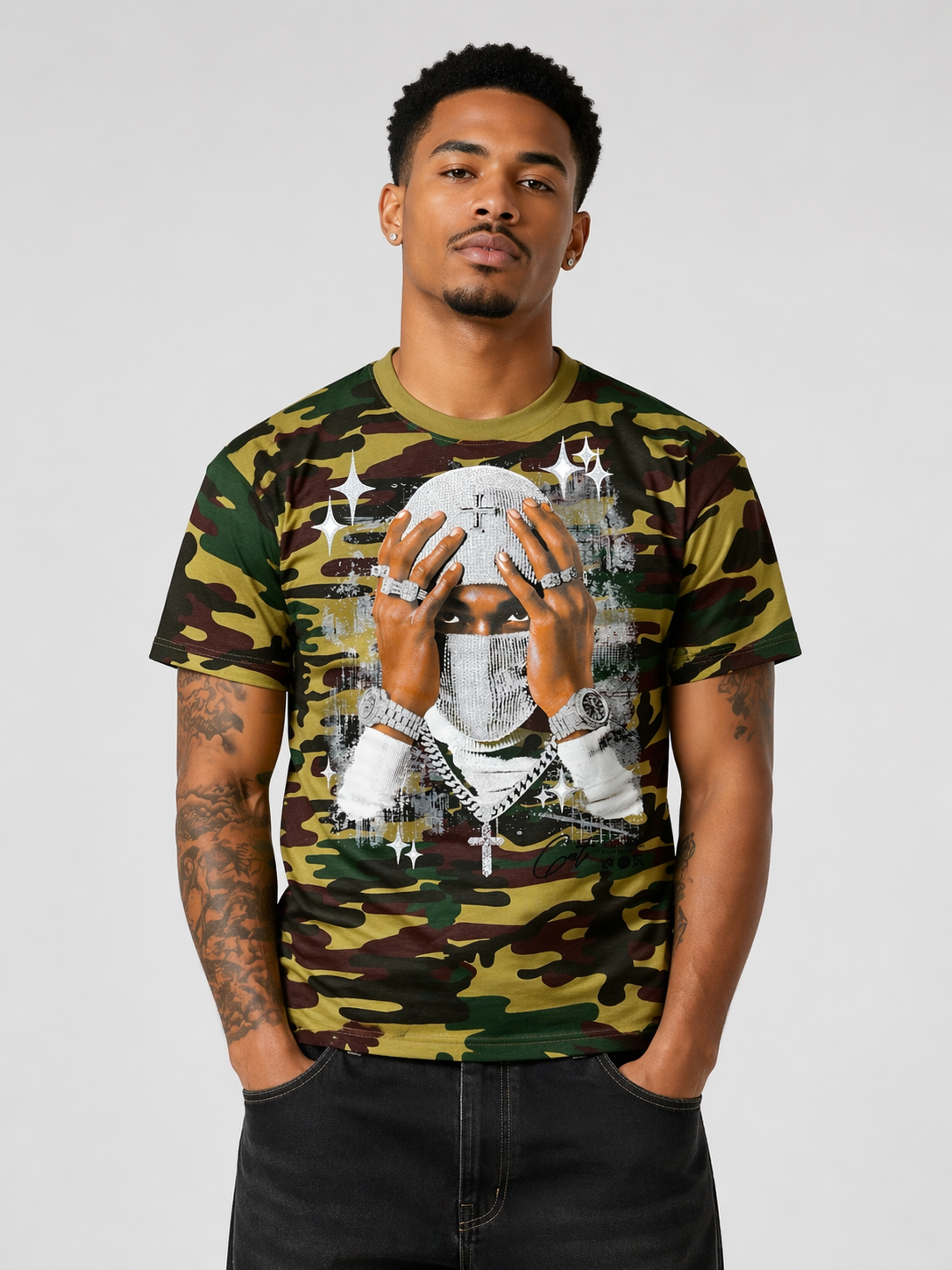 Born To Be A Goat Camo SS Tee