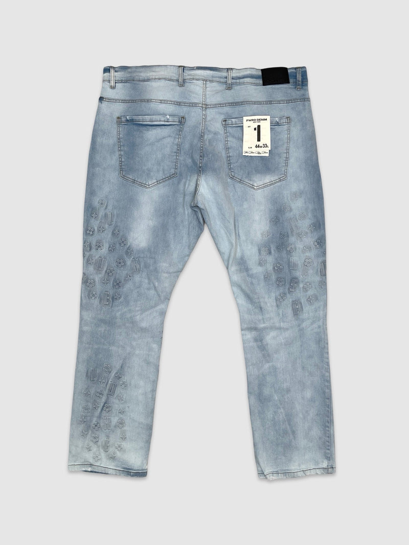 Men's Big & Tall Logo Embossed Denim Jeans — alternate view