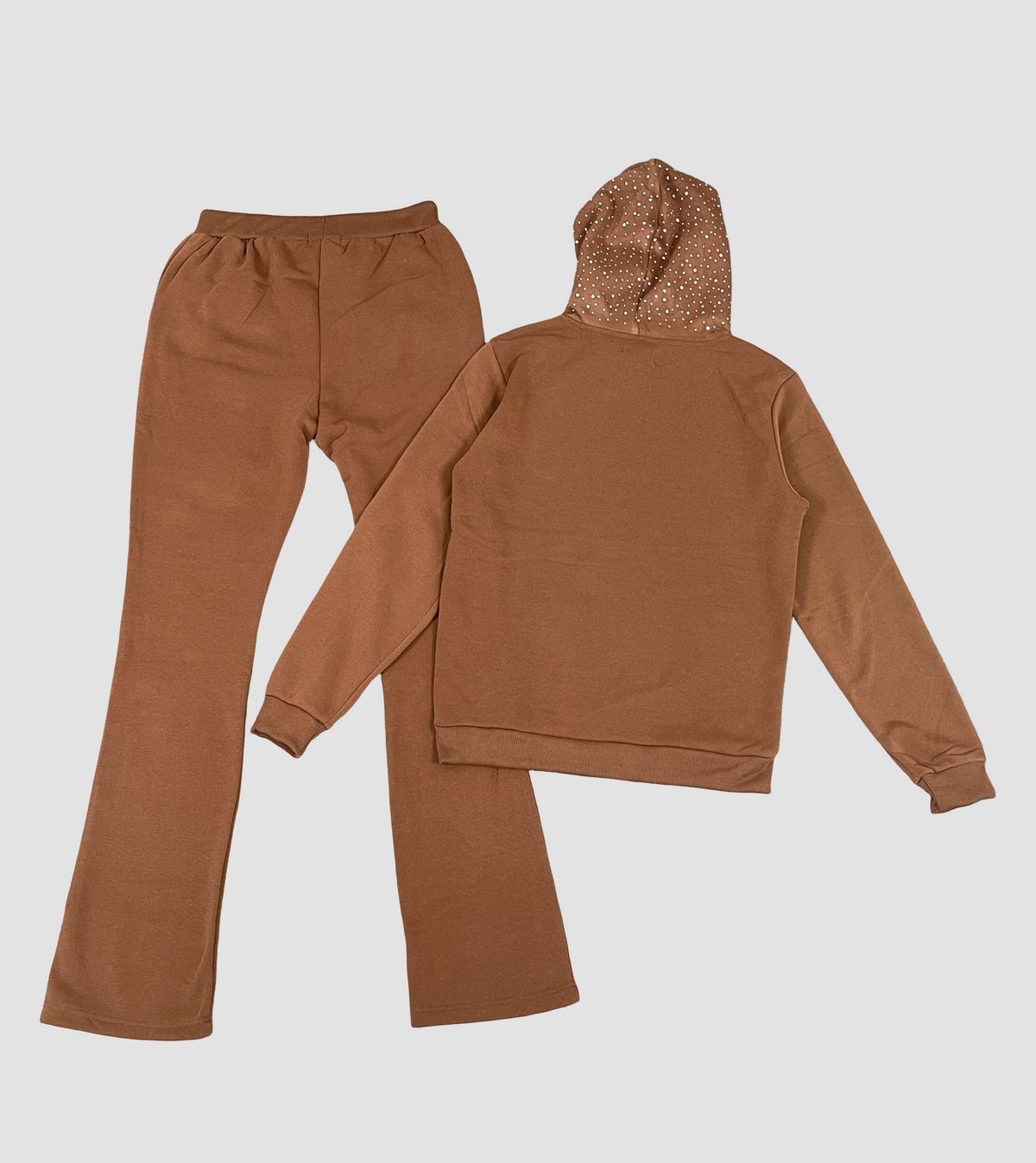 Fearless Rhinestone Fleece Hoodie Set