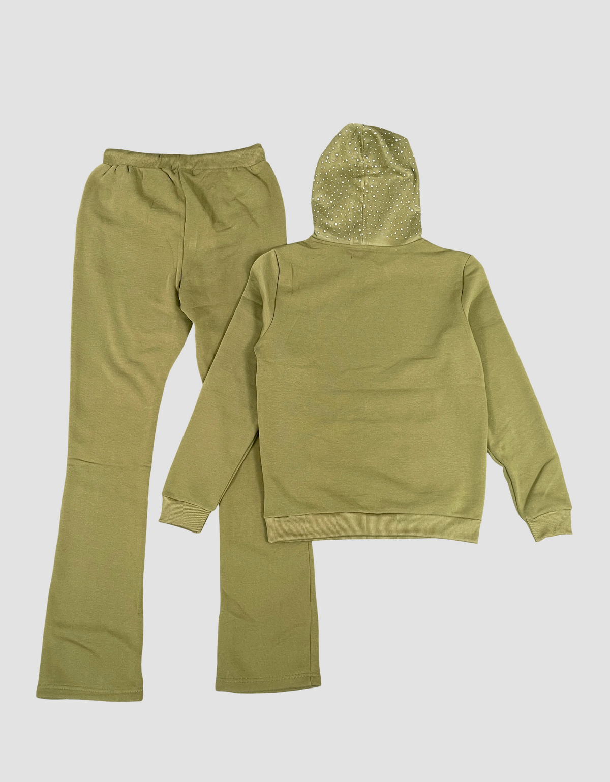 Fearless Rhinestone Fleece Hoodie Set