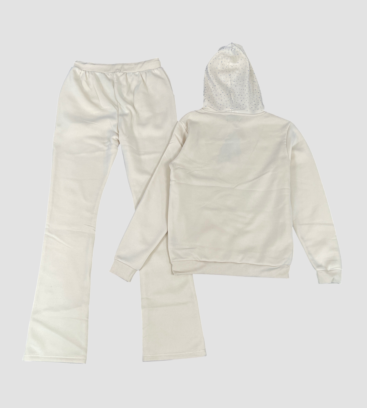 Fearless Rhinestone Fleece Hoodie Set