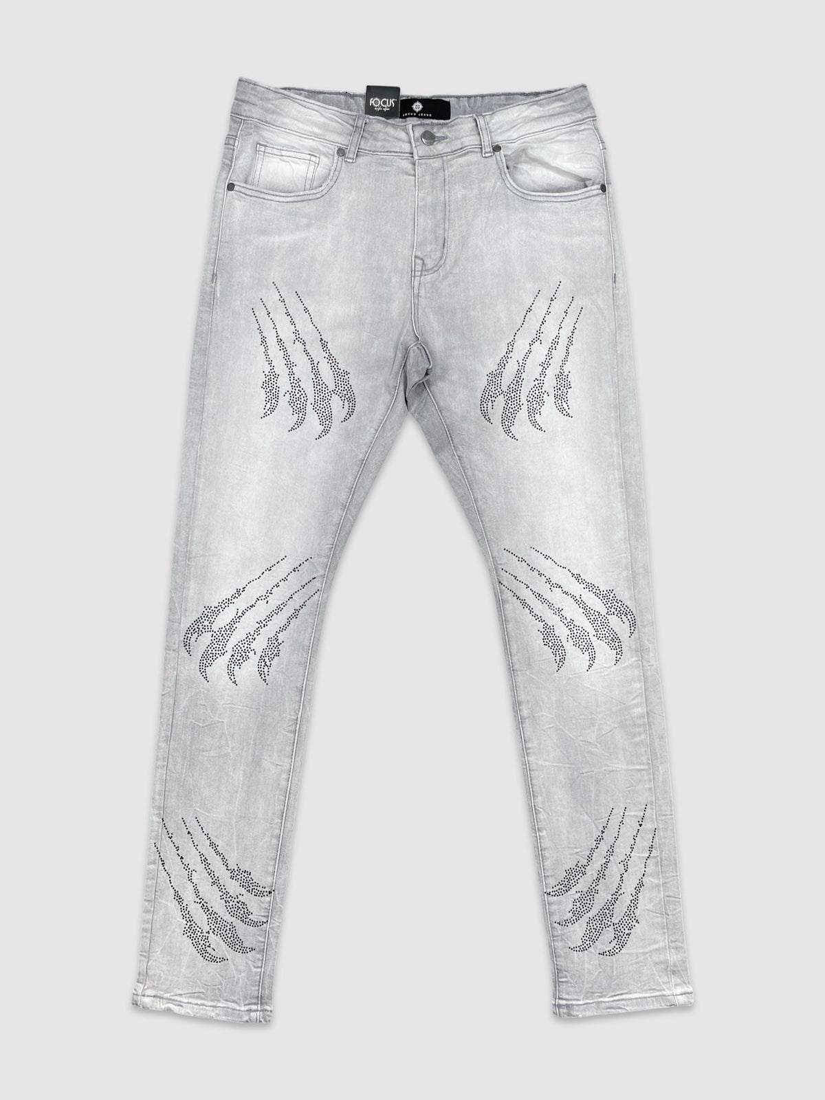 Claw Stone Slim Fit Denim - Lt Grey
