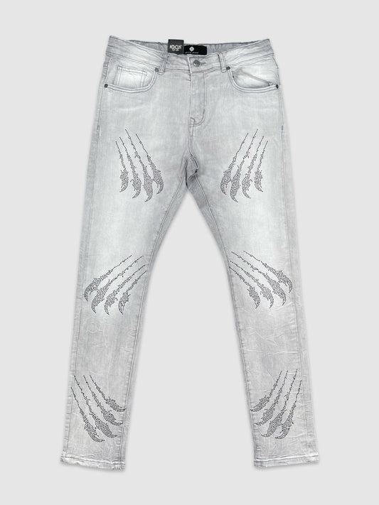 Claw Stone Slim Fit Denim - Lt Grey