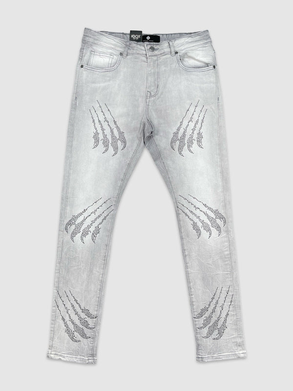 Claw Stone Slim Fit Denim - Lt Grey
