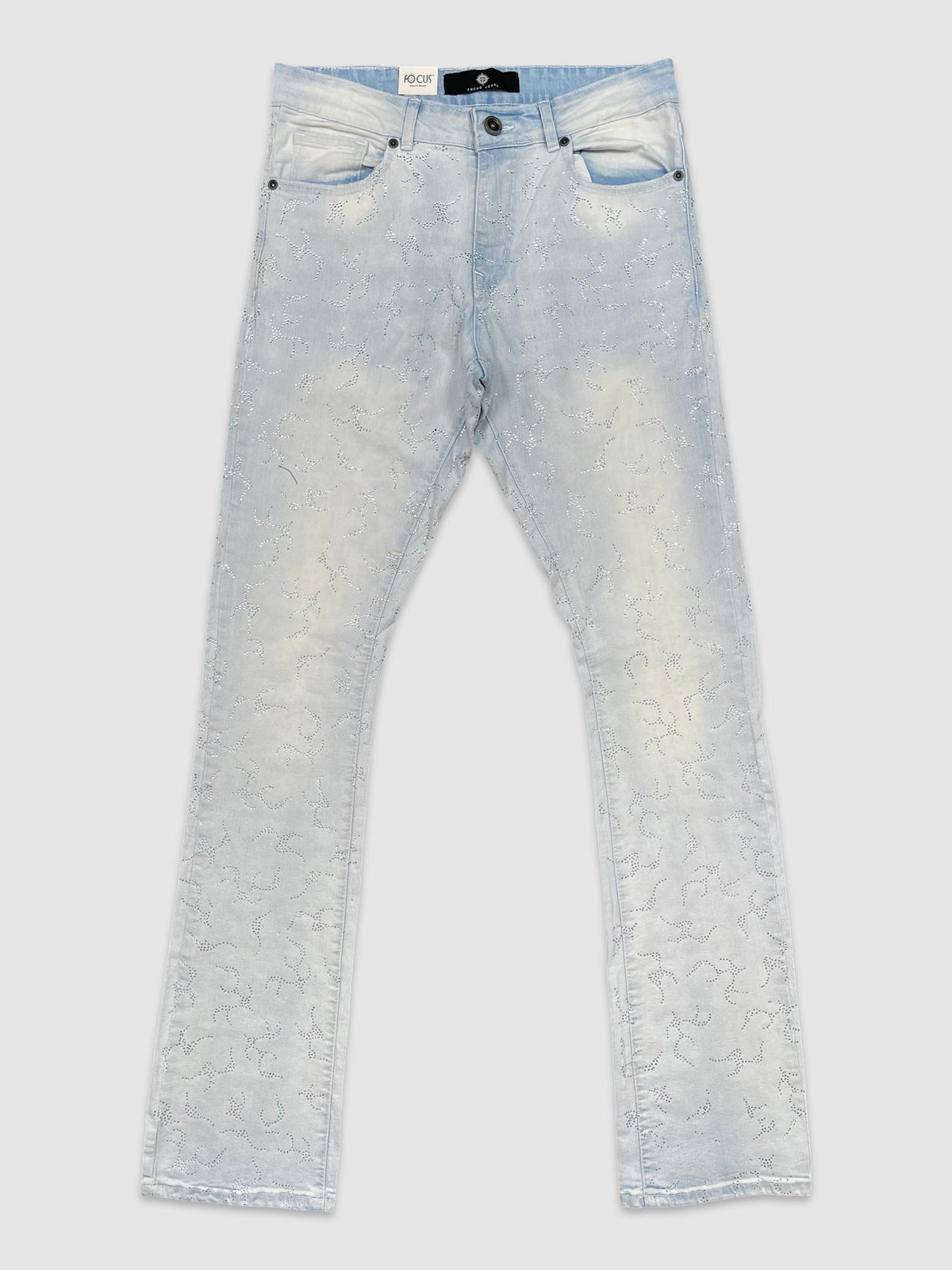 All Over R.Stone Stack Denim - Ice Blue