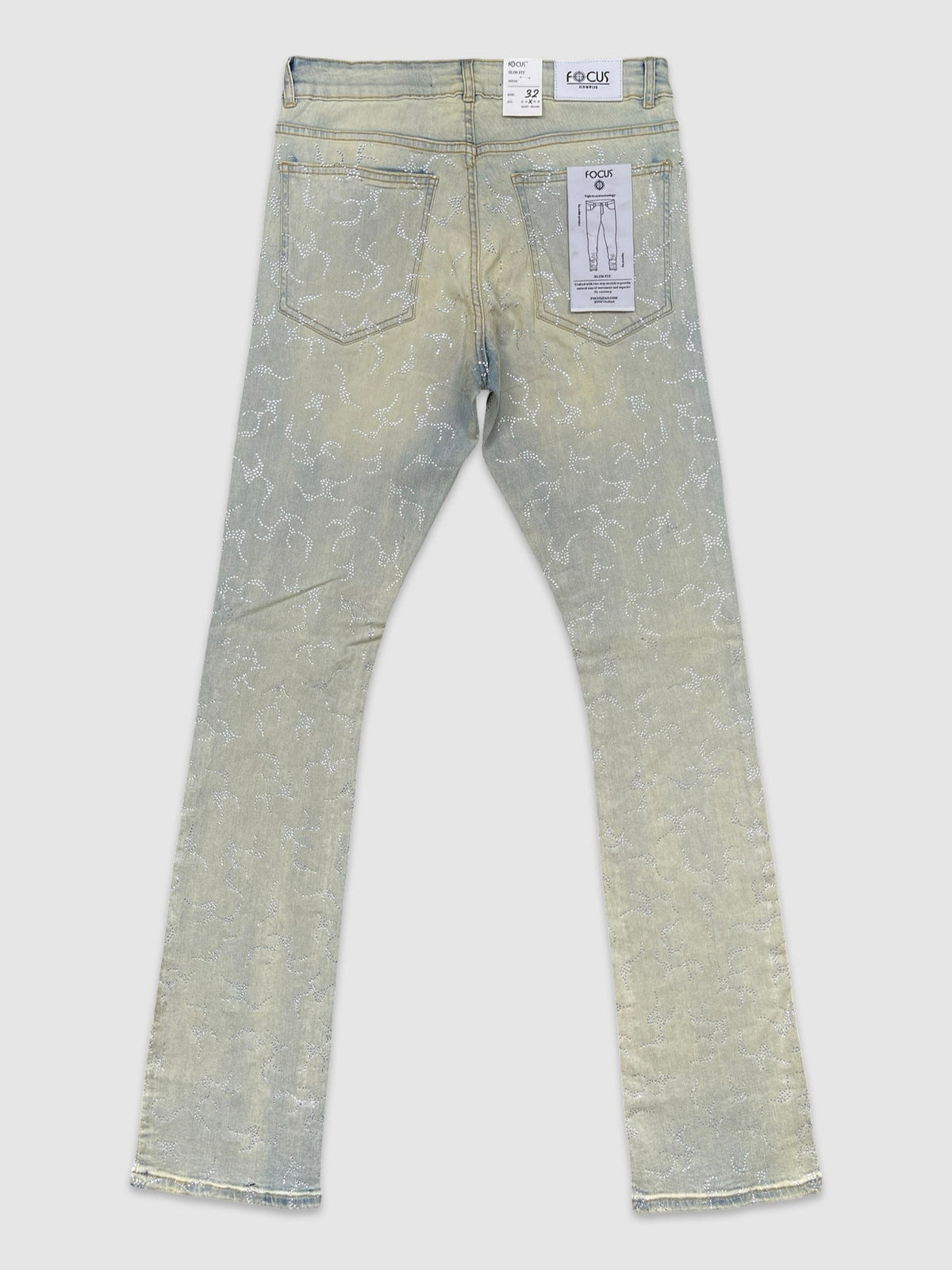 All Over R.Stone Stack Denim - detail