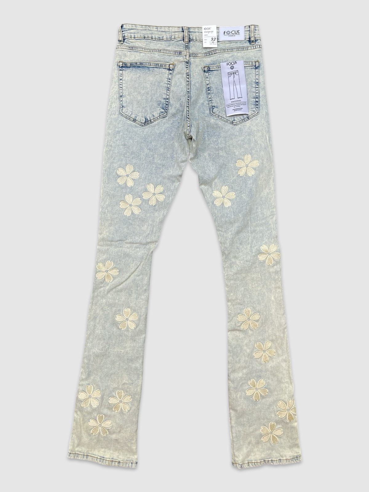 Crystal Semisacred Stack Denim