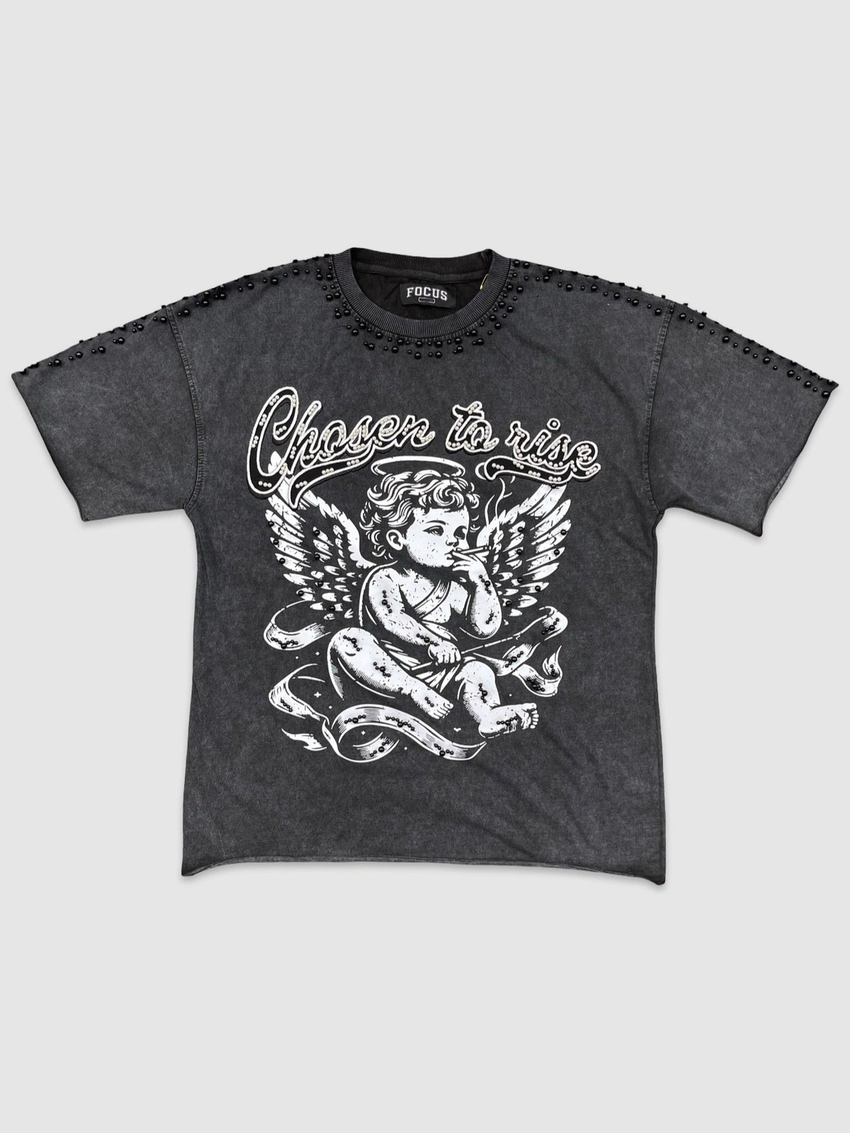 Angel Garment Dye Crop Tee - Shadow