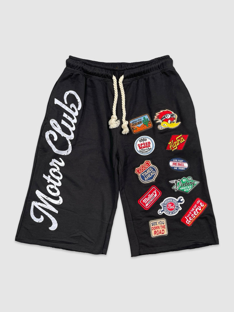 Motor Club 3/4 Shorts - Black