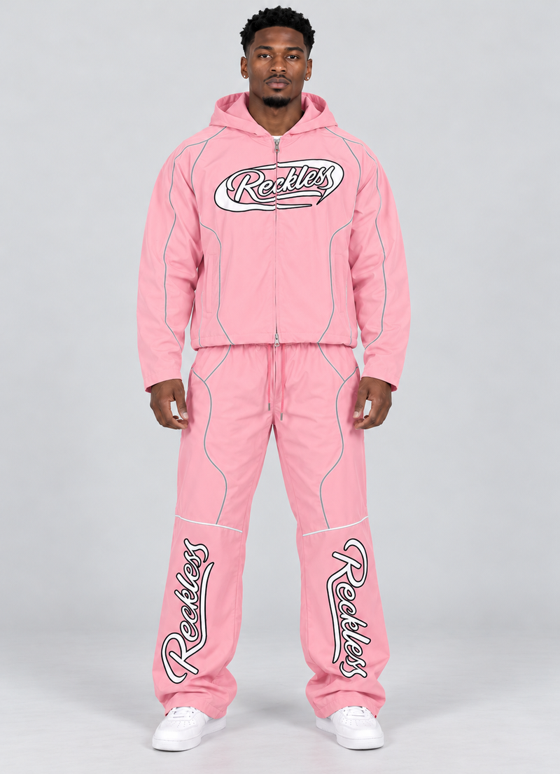 Men's Reckless Nylon Zip Hoodie & Pants Set — alternate view