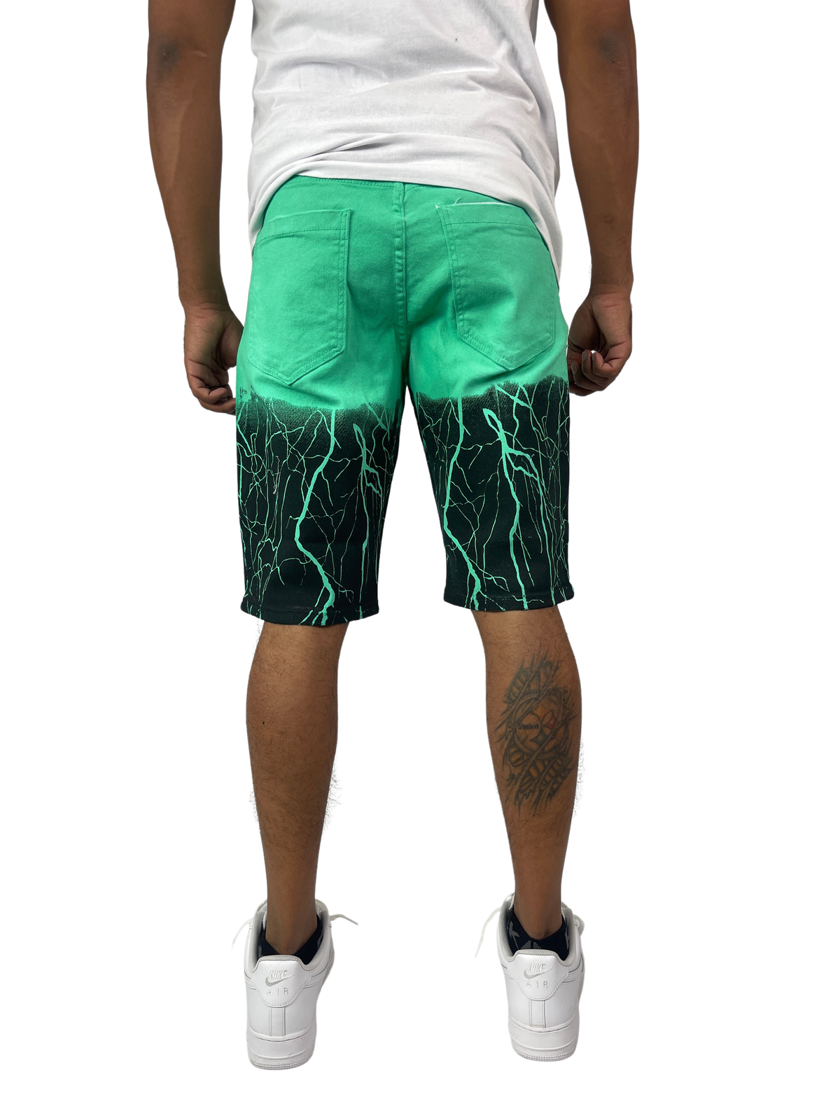 Lightning Denim Shorts