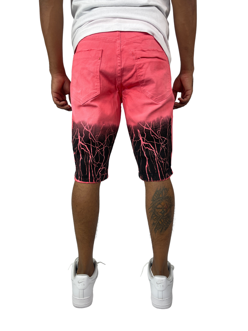Men's Lightning Bleach Ombre Denim Shorts — alternate view