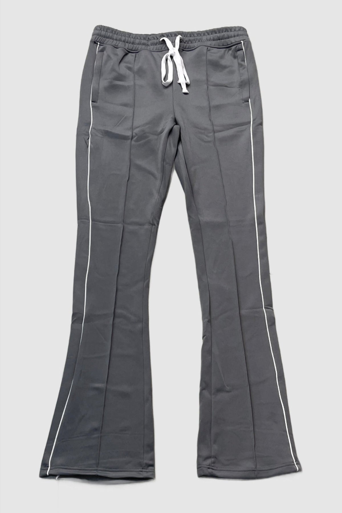 Stacked Fit Track Pants - Grey