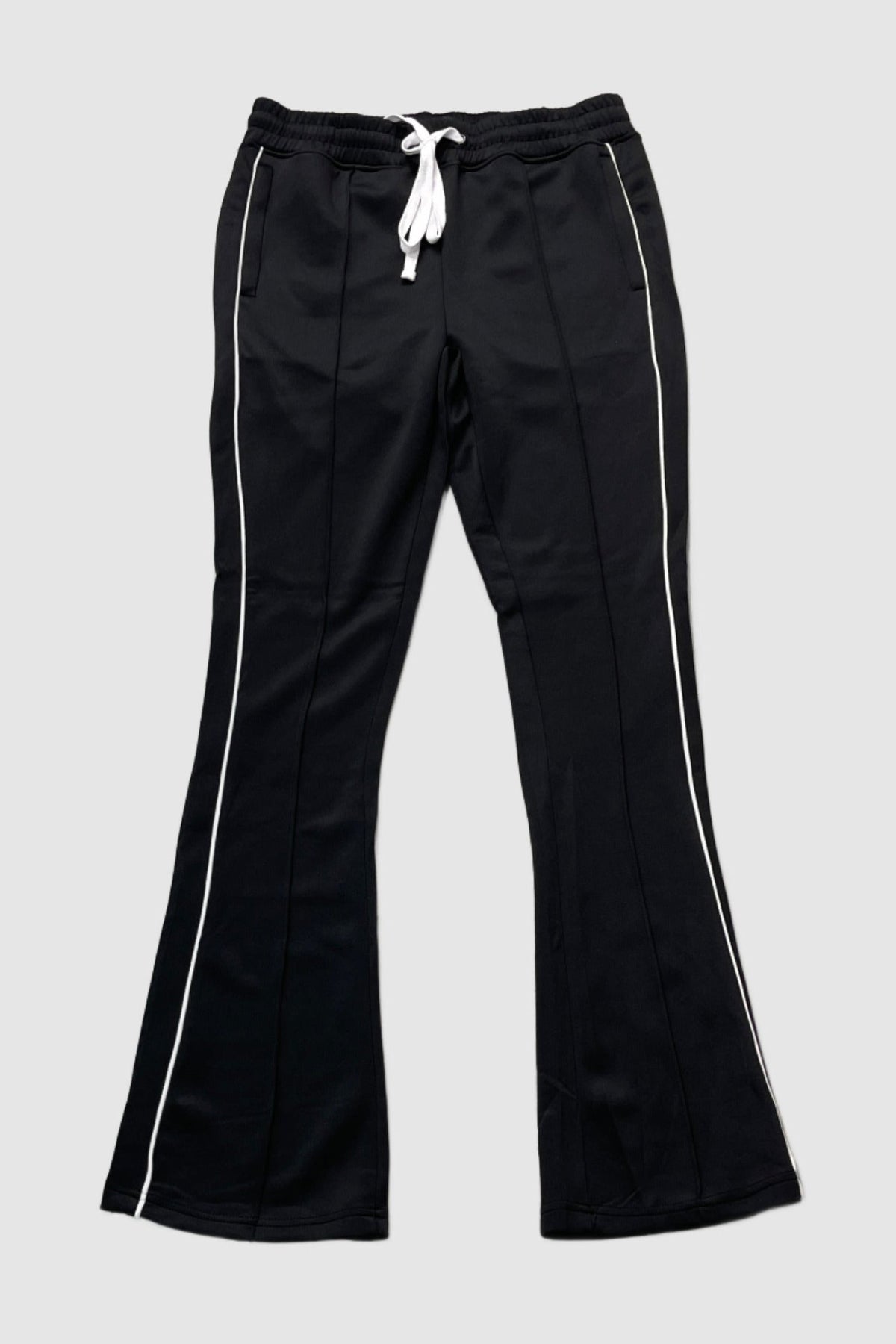 Stacked Fit Track Pants - Black