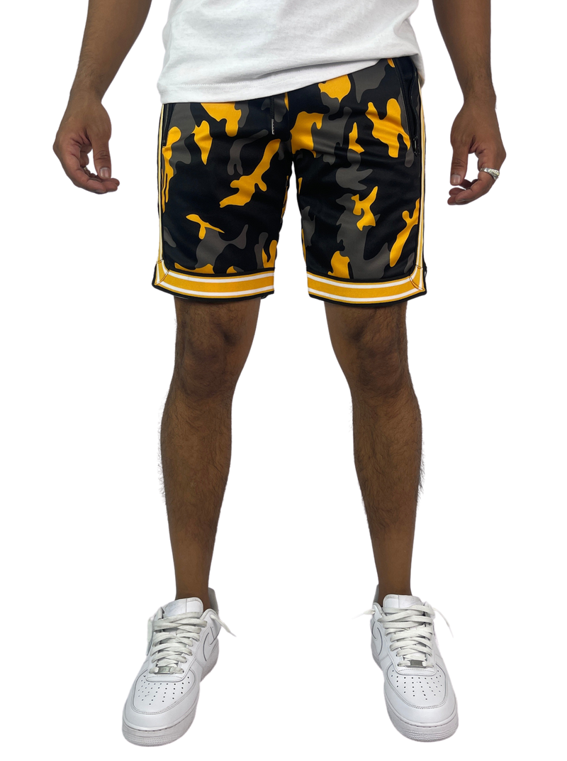 Men's Gold Camo Track Shorts — alternate view