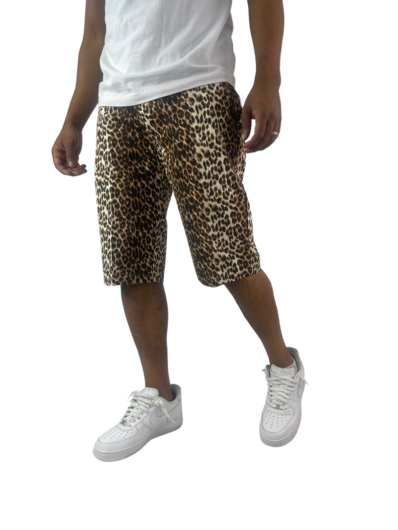 Men's Leopard Animal Print Shorts — alternate view