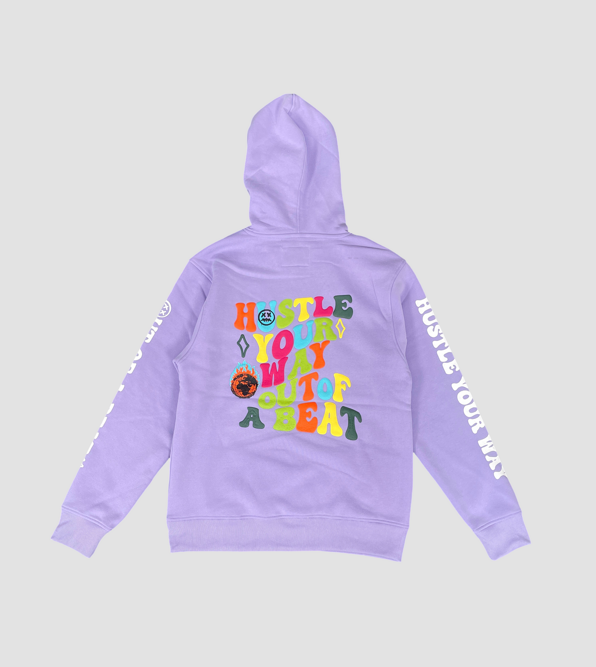 Hustle Fleece Hoodie - Lavender detail